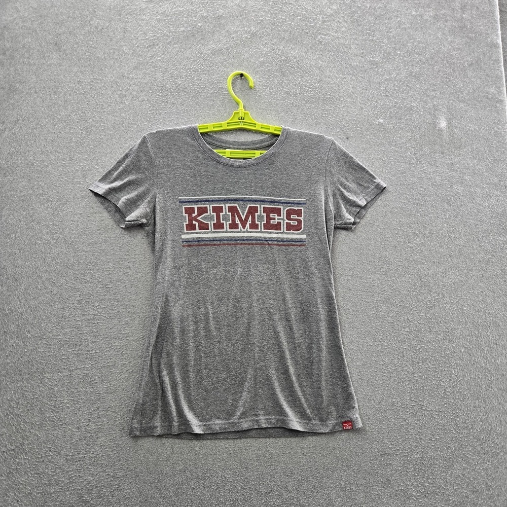 Kimes Women Shirt‎ S Gray Graphic Crew Neck Pullover